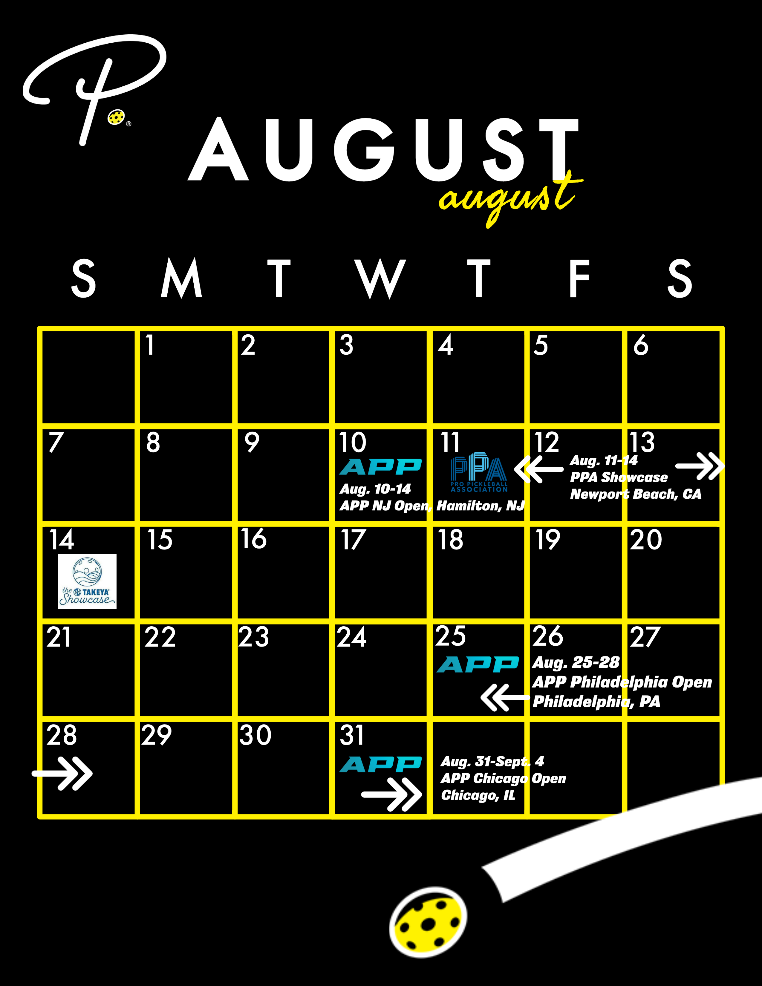 2022 Pickleball Tournament Calendar - August | Pickler Pickleball