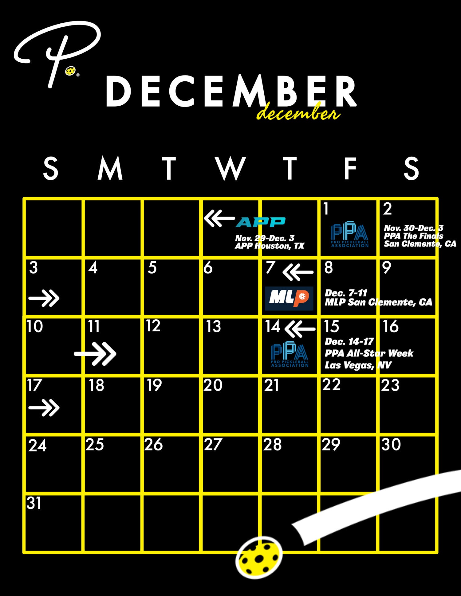 2023 Pickleball Tournament Calendar: Which Pickleball Tournaments Will You Be Playing In? - December | Pickler Pickleball