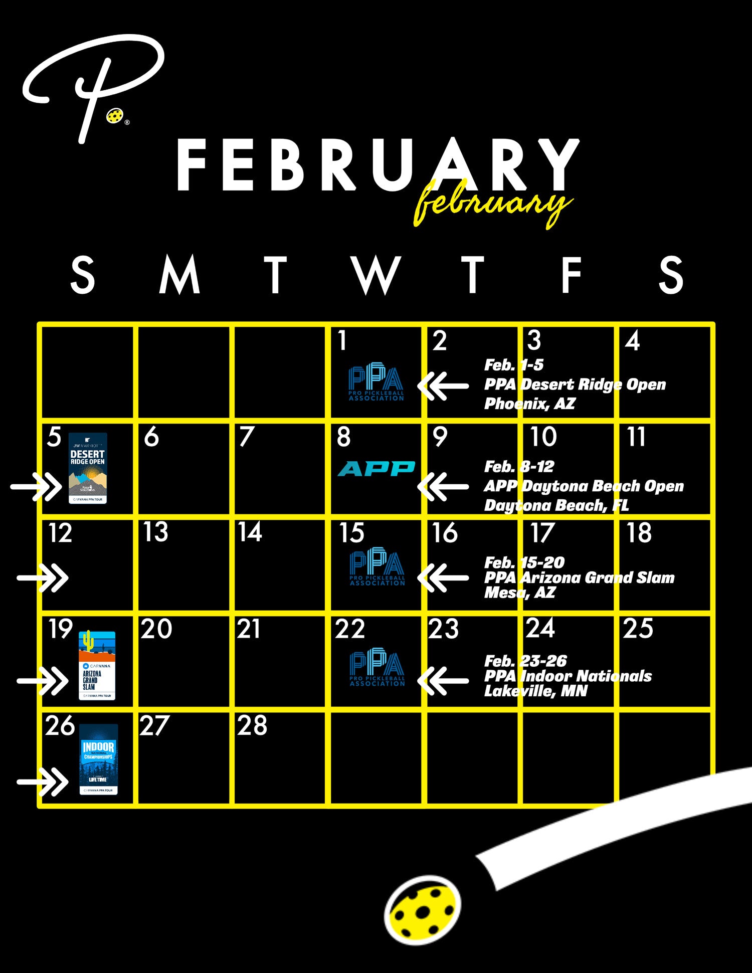2023 Pickleball Tournament Calendar: Which Pickleball Tournaments Will You Be Playing In? - February | Pickler Pickleball
