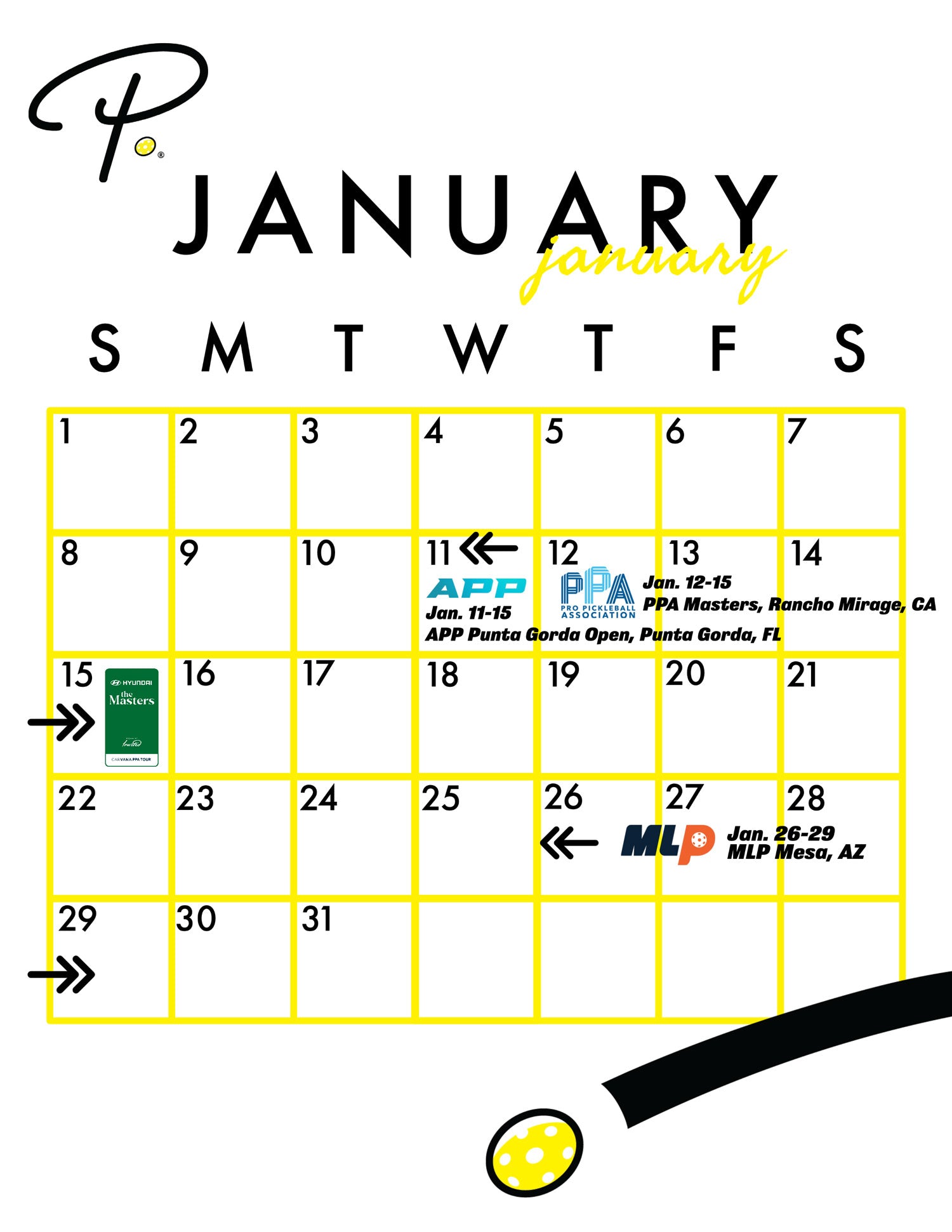 2023 Pickleball Tournament Calendar: Which Pickleball Tournaments Will You Be Playing In? - January | Pickler Pickleball