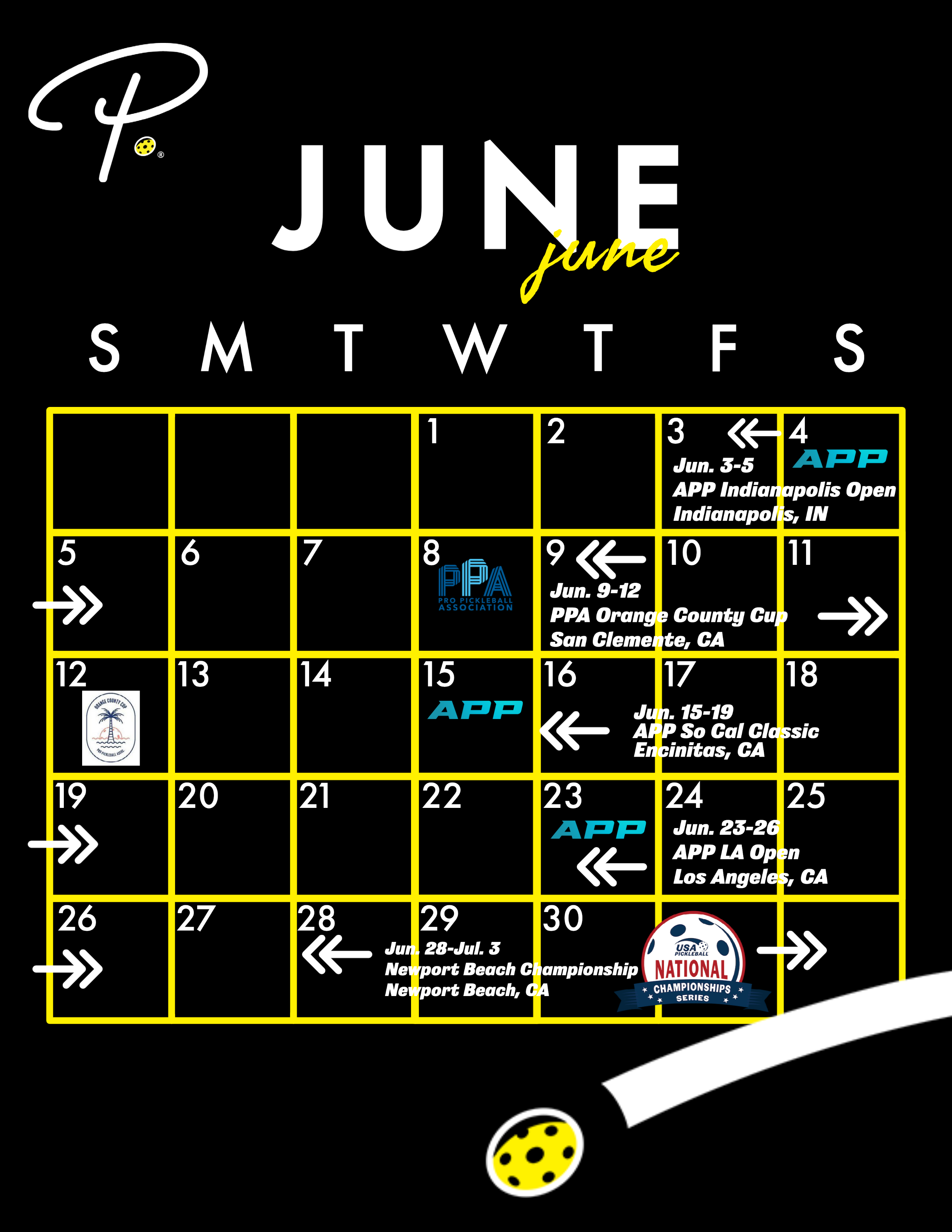  2022 Pickleball Tournament Calendar - June | Pickler Pickleball