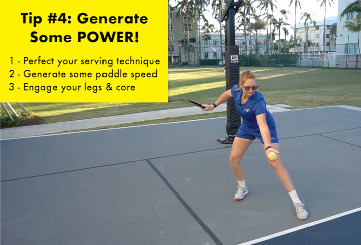 Use Legs & Core on Serve | Pickler Pickleball