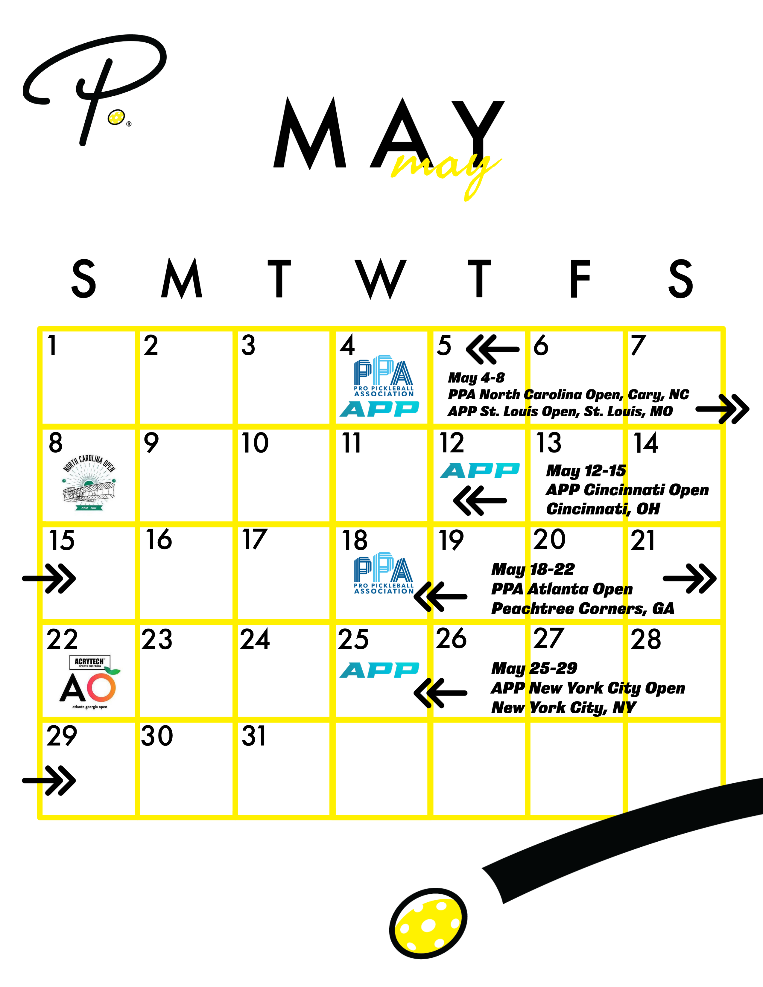 2022 Pickleball Tournament Calendar - May | Pickler Pickleball