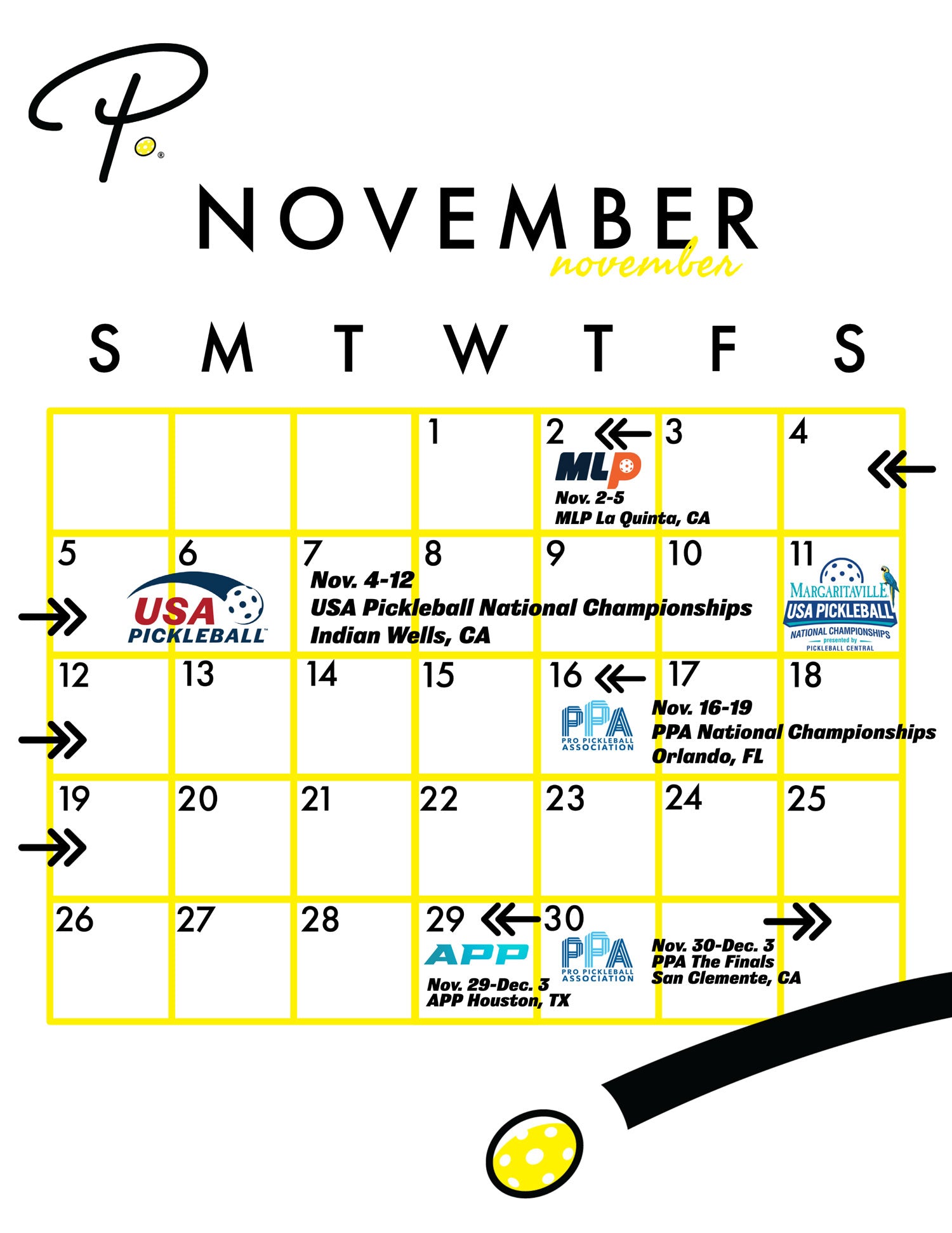 2023 Pickleball Tournament Calendar: Which Pickleball Tournaments Will You Be Playing In? - November | Pickler Pickleball