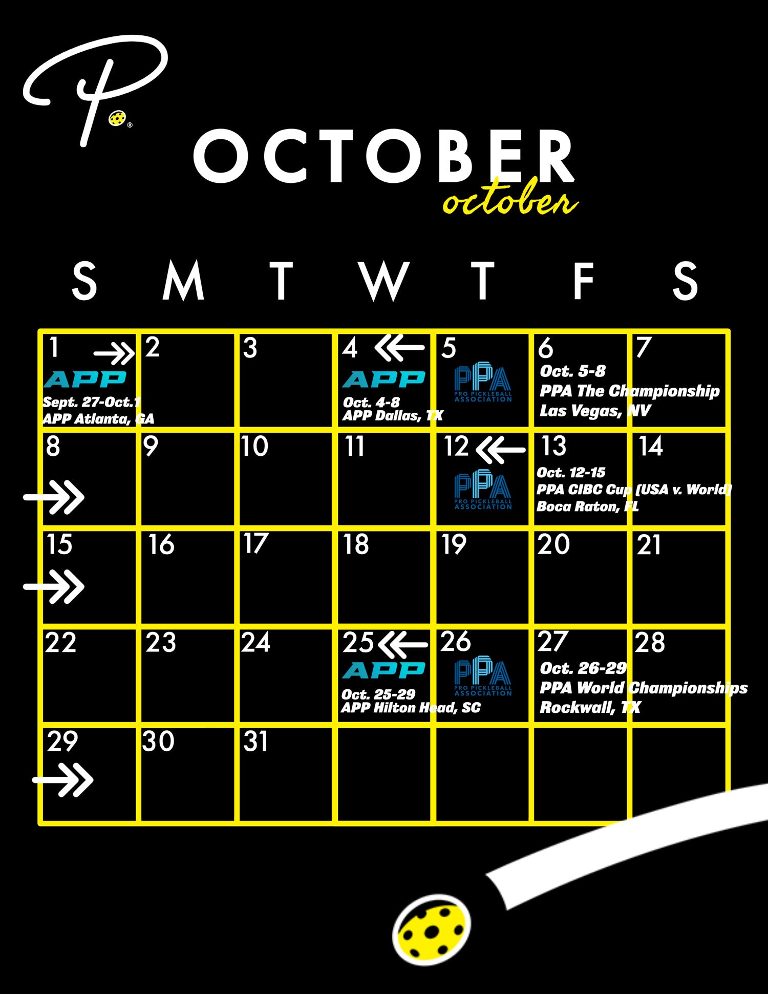 2023 Pickleball Tournament Calendar: Which Pickleball Tournaments Will You Be Playing In? - October | Pickler Pickleball