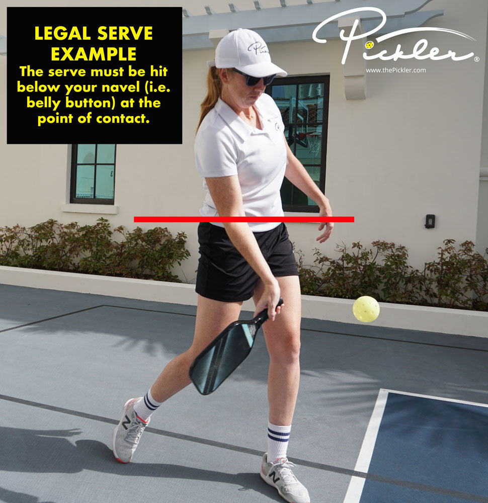 Serve Below Navel | Pickleball Serving Rules | Pickler Pickleball